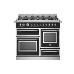 Bertazzoni HER106L3ENET Heritage 100cm Range Cooker XG Oven Dual Fuel Matt Black