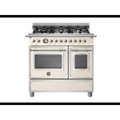 Bertazzoni HER96L2EAVT Heritage 90cm Range Cooker Twin Oven Dual Fuel Ivory