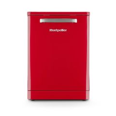 Montpellier MAB1353DR 60cm Retro 13 Place Setting Dishwasher In Red