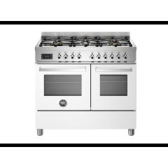 Bertazzoni PRO106L2EBIT Professional 100cm Range Cooker Twin Oven Dual Fuel Gloss White
