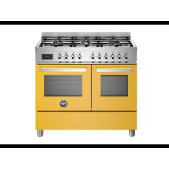 Bertazzoni PRO106L2EGIT Professional 100cm Range Cooker Twin Oven Dual Fuel Gloss Yellow
