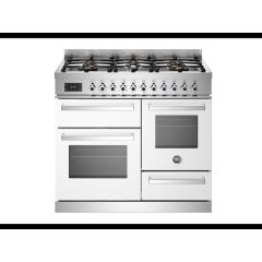 Bertazzoni PRO106L3EBIT Professional 100cm Range Cooker XG Oven Dual Fuel Gloss White