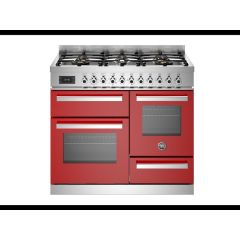 Bertazzoni PRO106L3EROT Professional 100cm Range Cooker XG Oven Dual Fuel Gloss Red