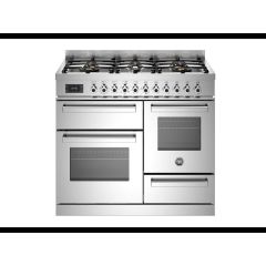 Bertazzoni PRO106L3EXT Professional 100cm Range Cooker XG Oven Dual Fuel Stainless Steel
