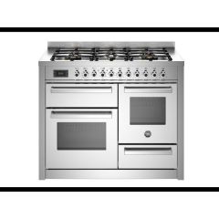 Bertazzoni PRO116L3EXT Professional 110cm Range Cooker XG Oven Dual Fuel Stainless Steel