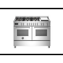 Bertazzoni PRO126G2EXT Professional 120cm Range Cooker Twin Oven Dual Fuel Stainless Steel