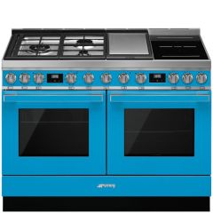 Smeg CPF120IGMPT 120cm Portofino Dual Fuel Range Cooker, Turquoise