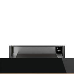 Smeg CPRT615NR 15cm Height Dolce Stil Novo Warming Drawer, Black Glass