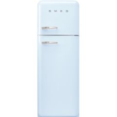 Smeg FAB30RPB5UK 60cm 50s Style Right Hand Hinge Freezer over Fridge, Pastel