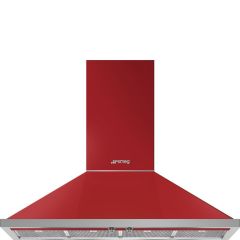 Smeg KPF12RD 120cm Portofino Chimney Hood, Red