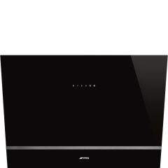 Smeg KV28N 80cm Angled Chimney Hood, Black