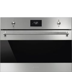 Smeg SO4301M1X 45cm Classic Combi Microwave, Stainless Steel