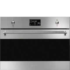 Smeg SO4302M1X 45cm Classic Combi Microwave, Stainless Steel
