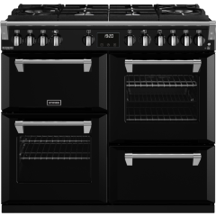Stoves Richmond Deluxe ST DX RICH D1000DF GTG BK 100cm Dual Fuel GTG Range Cooker