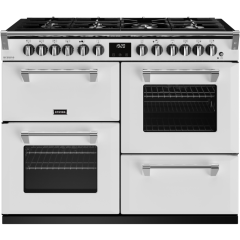 Stoves Richmond Deluxe ST DX RICH D1100DF IWH 110cm Dual Fuel Range Cooker