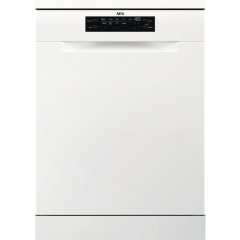 AEG FFB73727PW 7000 GlassCare Freestanding Dishwasher with AirDry Technology + 15 Place Settings