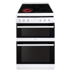 Amica AFC6520WH 60cm Freestanding Electric Double Oven with Ceramic Hob