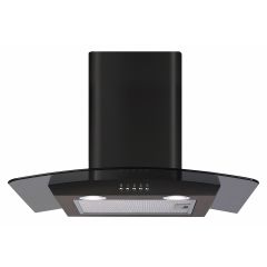 CDA ECP62BL 60cm Curved Glass Extractor