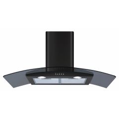 CDA ECP92BL 90cm Curved Glass Extractor