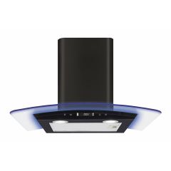 CDA EKP60BL 60cm Curved Glass Extractor with Edge Lighting