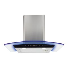 CDA EKP60SS 60cm Curved Glass Extractor with Edge Lighting
