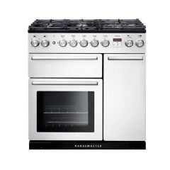 Rangemaster NEX90DFFWH/C 90cm Dual Fuel Range Cooker