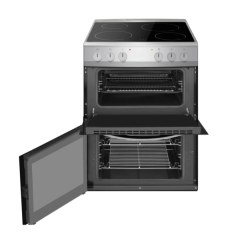 Amica AFC602SS 60 Cm Ceramic Cooker - Double Oven - Stainless Steel
