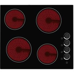 Cata UBCH60KCR 60Cm Ceramic Hob With Dial Controls