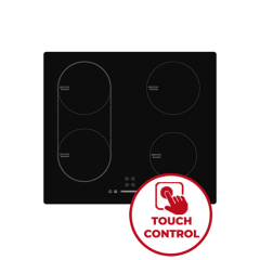 Cata UBINDECO60BZ 60Cm Black Built-In Induction Hob With Bridging Zone Plug & Go With 13A Fitted Plu