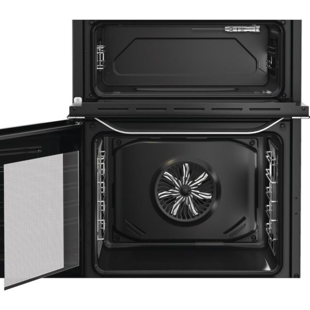 Hotpoint HDE6VDCASX Freestanding 50cm Electric Double Cooker - Inox