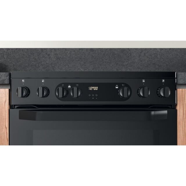 Hotpoint HDM67V9CMB/UK Electric Ceramic Double Cooker - Black