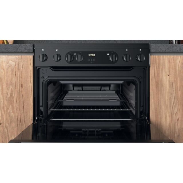 Hotpoint HDM67V9CMB/UK Electric Ceramic Double Cooker - Black