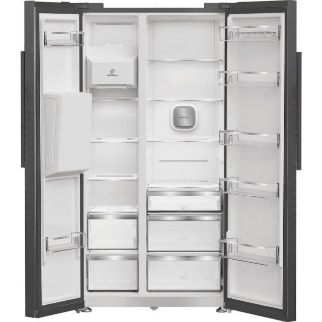Hotpoint HPG2 6574W XBR5UK Dual No Frost American Fridge Freezer with FreshShield - Inox