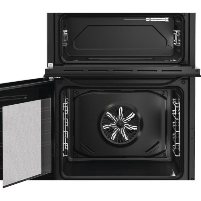 Hotpoint HDE6VDB1 60cm Freestanding Electric Double Oven Cooker with Multiflow