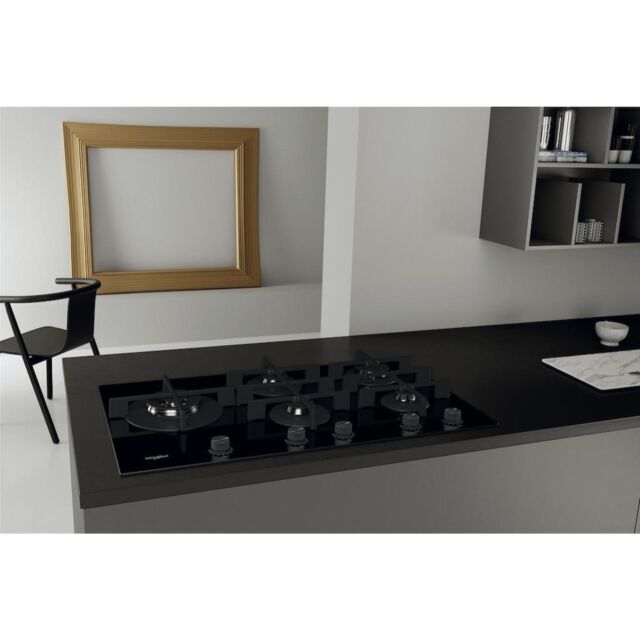 Whirlpool GOWL 958/NB W Collection Gas Hob 5 Burners 90cm - Black