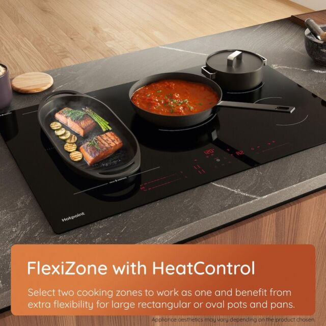 Hotpoint HTX8017DCF2 HeatControl 80cm Induction Hob with CleanProtect