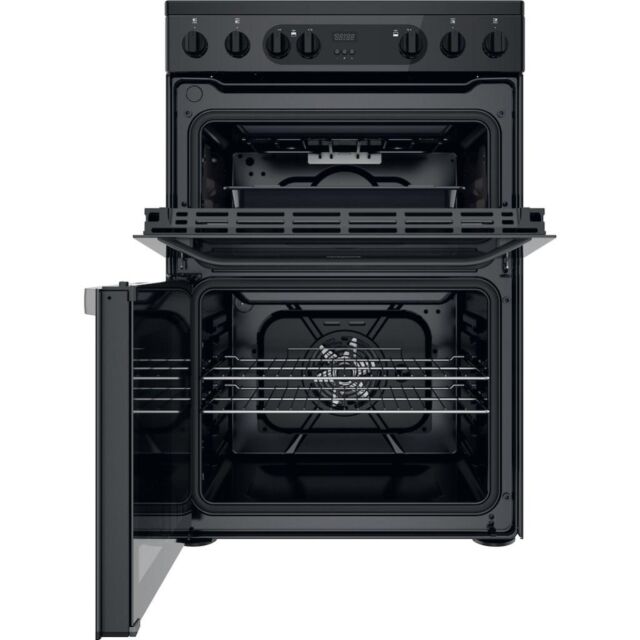 Hotpoint HDM67V9CMB/UK Electric Ceramic Double Cooker - Black