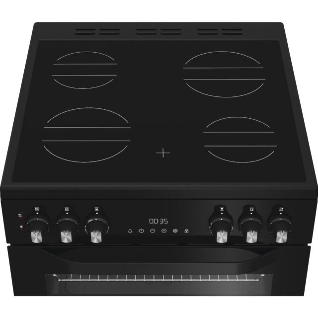 Hotpoint HDE6VDB1 60cm Freestanding Electric Double Oven Cooker with Multiflow