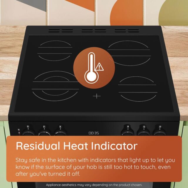 Hotpoint HDE6IDC2SA 60cm Freestanding Electric Double Cooker with Induction Hob