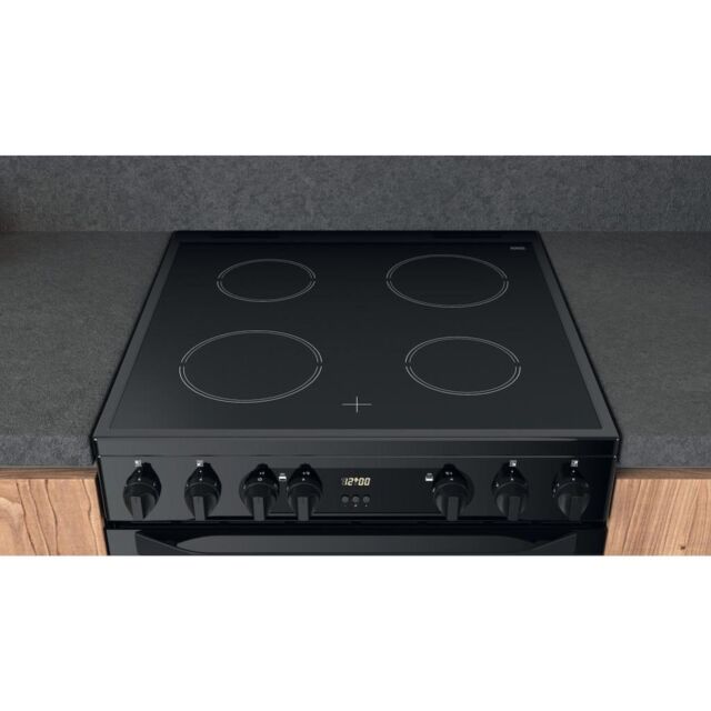 Hotpoint HDM67V9CMB/UK Electric Ceramic Double Cooker - Black