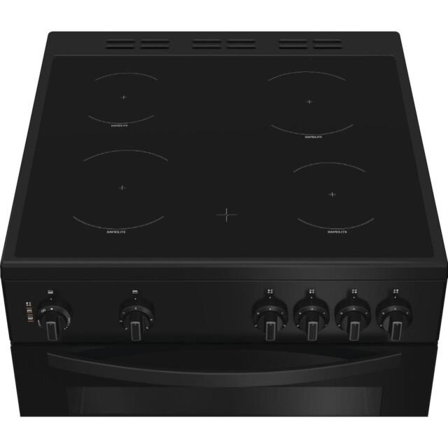 Indesit ITE6VMB Freestanding 60cm Electric Cooker with Ceramic Hob