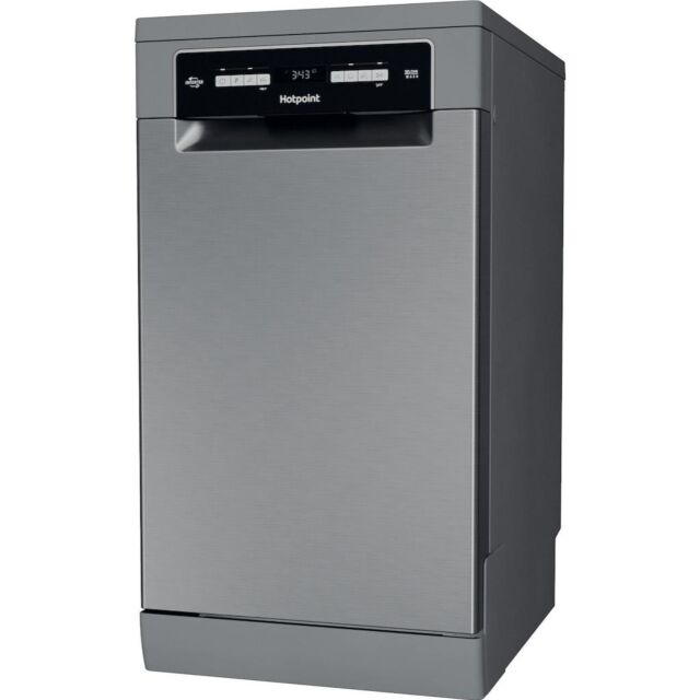Hotpoint HSFO 3T223 W X UK N Slimline Dishwasher - Stainless Steel