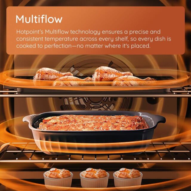 Hotpoint HO458HFBUK Built-In Single Oven - Black