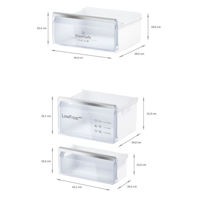Neff KI5872FE0G, Built-in fridge-freezer with freezer at bottom