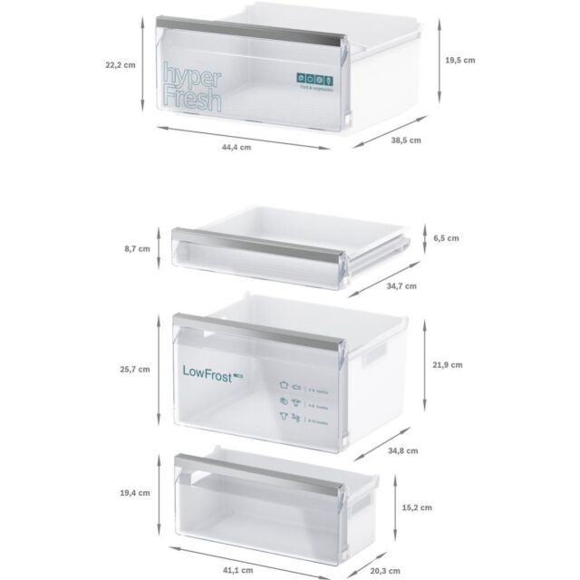Siemens KI86VVFE0G, Built-in fridge-freezer with freezer at bottom