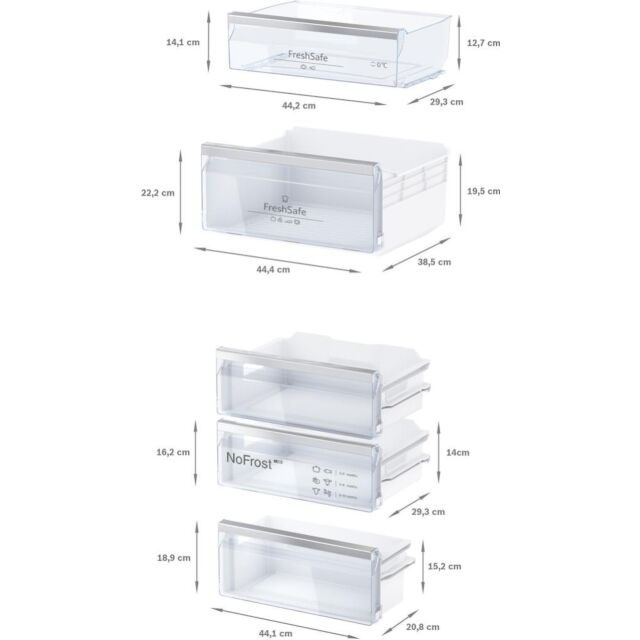 Neff KI7863DD0G, Built-in fridge-freezer with freezer at bottom