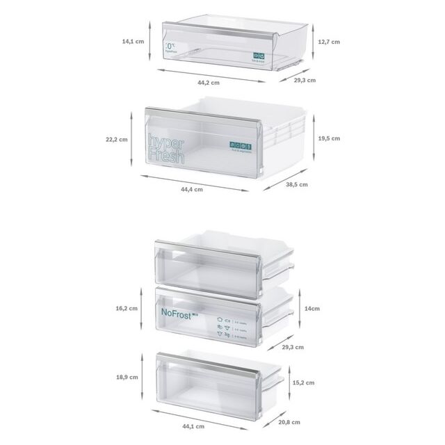 Siemens KI86NVFE0G, Built-in fridge-freezer with freezer at bottom