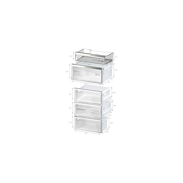 Bosch KGN39AWCTG, Free-standing fridge-freezer with freezer at bottom