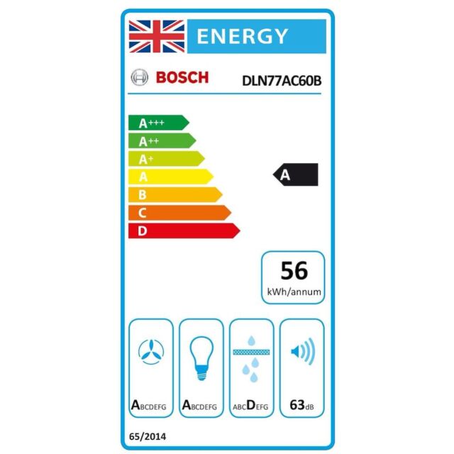 Bosch DLN77AC60B, Canopy cooker hood