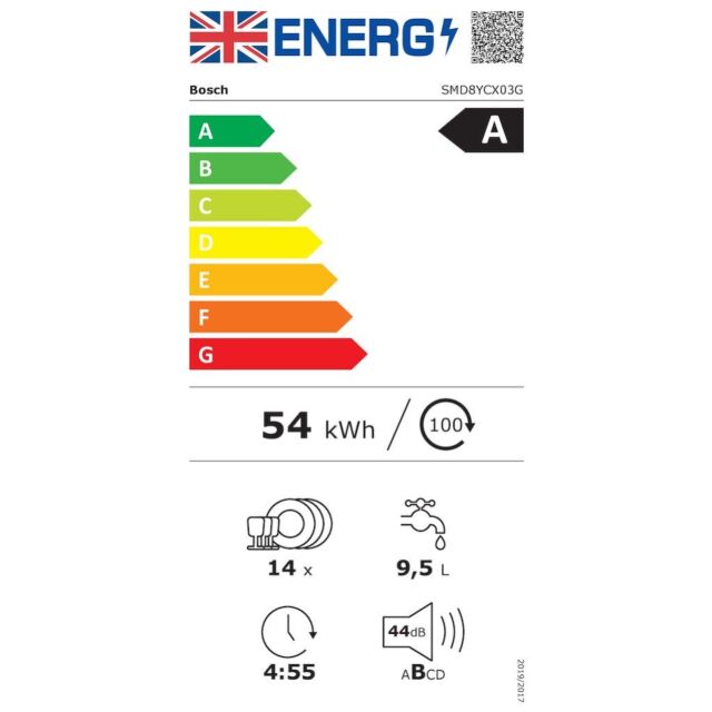 Bosch SMD8YCX03G, Fully-integrated dishwasher